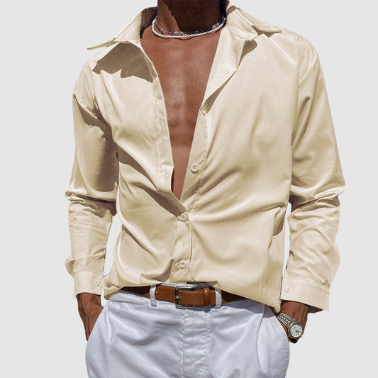 Men's exquisite long -sleeved shirt