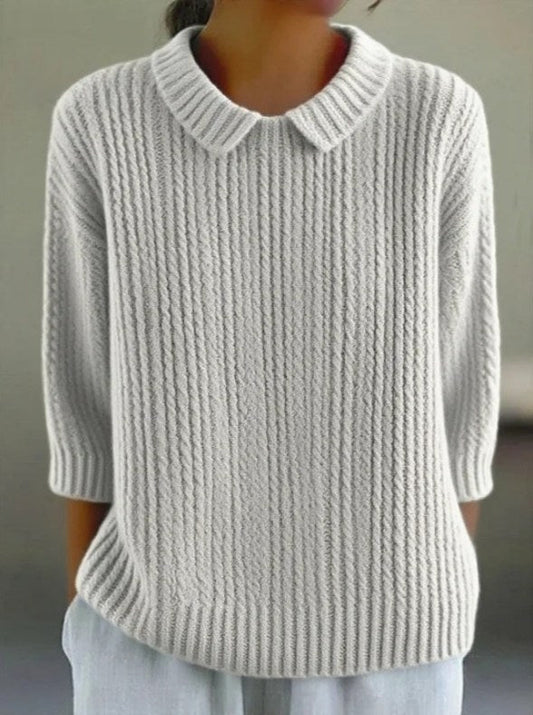 Women's Solid Color Casual  3/4 Sleeve sweater