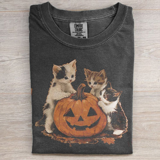 Vintage 90s Cat Halloween T-shirt