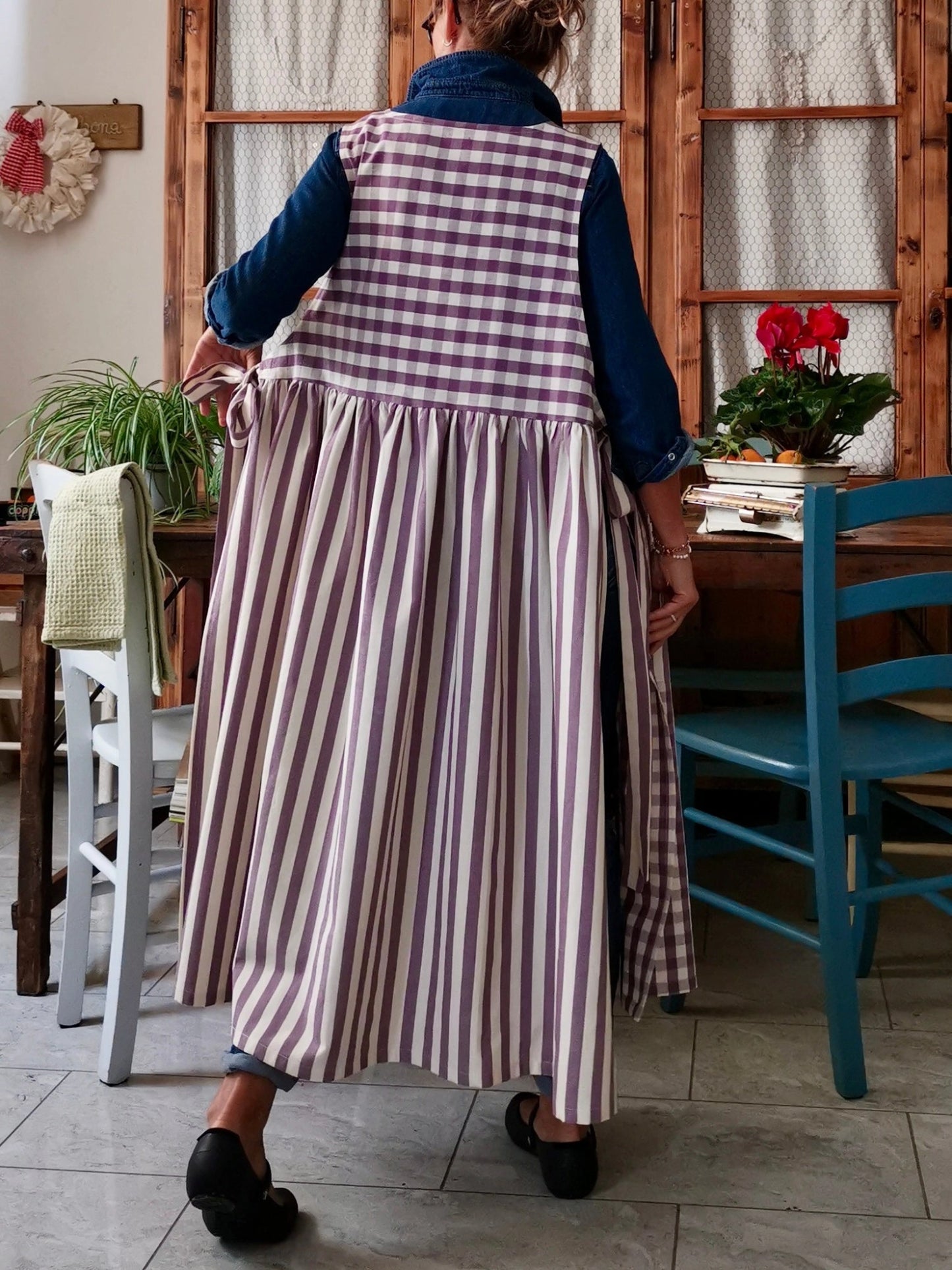 Purple Patchwork Apron