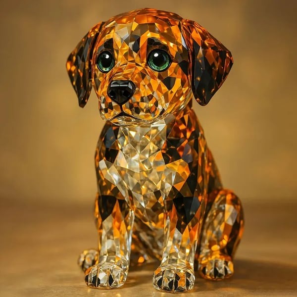 Crystal Dog Figurine – Elegant Companion in Sparkling Form