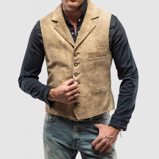 Men's Elegant Lapel Pocket Sleeveless Vest ( NEW )