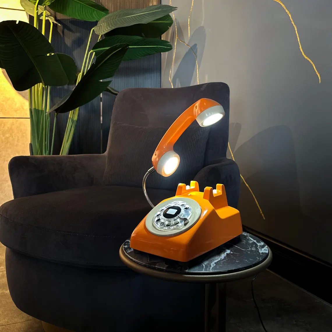 Upcycled Rotary Phone Lamp, Vintage Desk Light