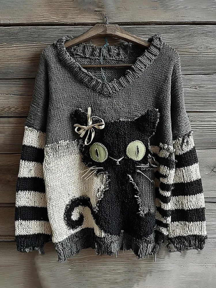 Halloween cat print top
