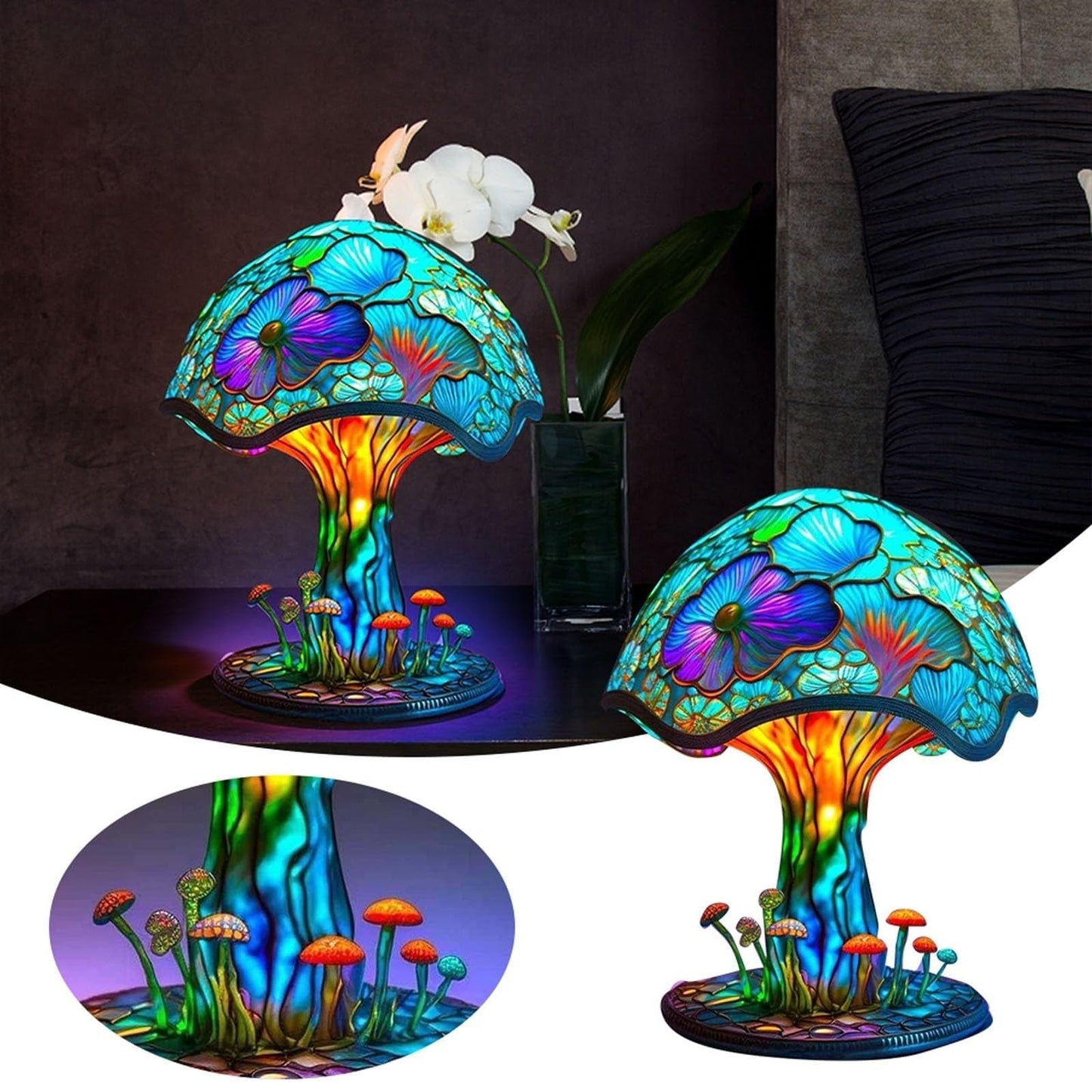 Painting Mushroom Table Lamp