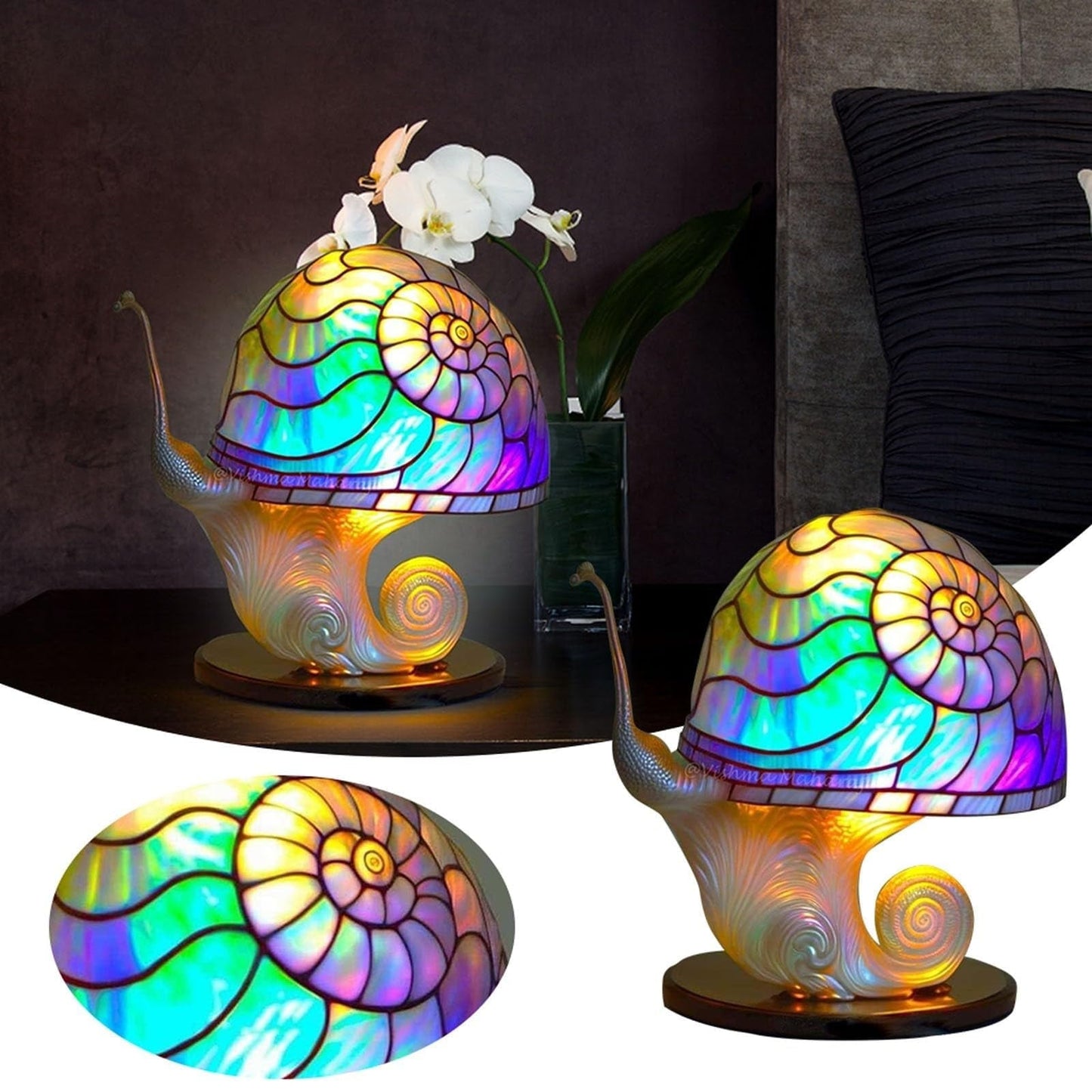 Painting Mushroom Table Lamp
