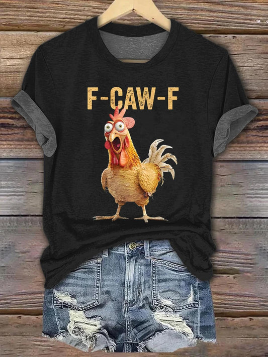 F-Caw-F Crew Neck T-shirt