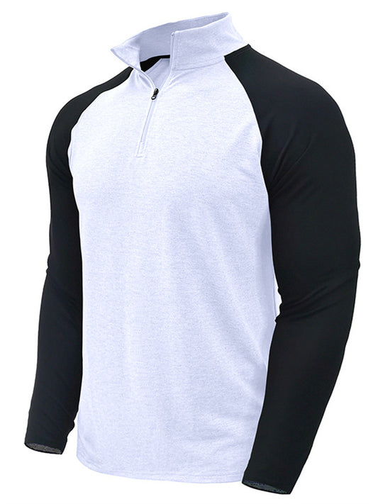 Men's Long Sleeve Zipper High Neck Sweatshirt