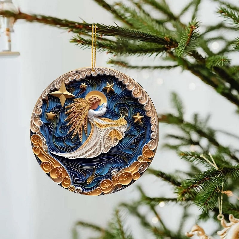 Flat Quilling Christmas Ornaments