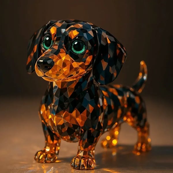 Crystal Dog Figurine – Elegant Companion in Sparkling Form