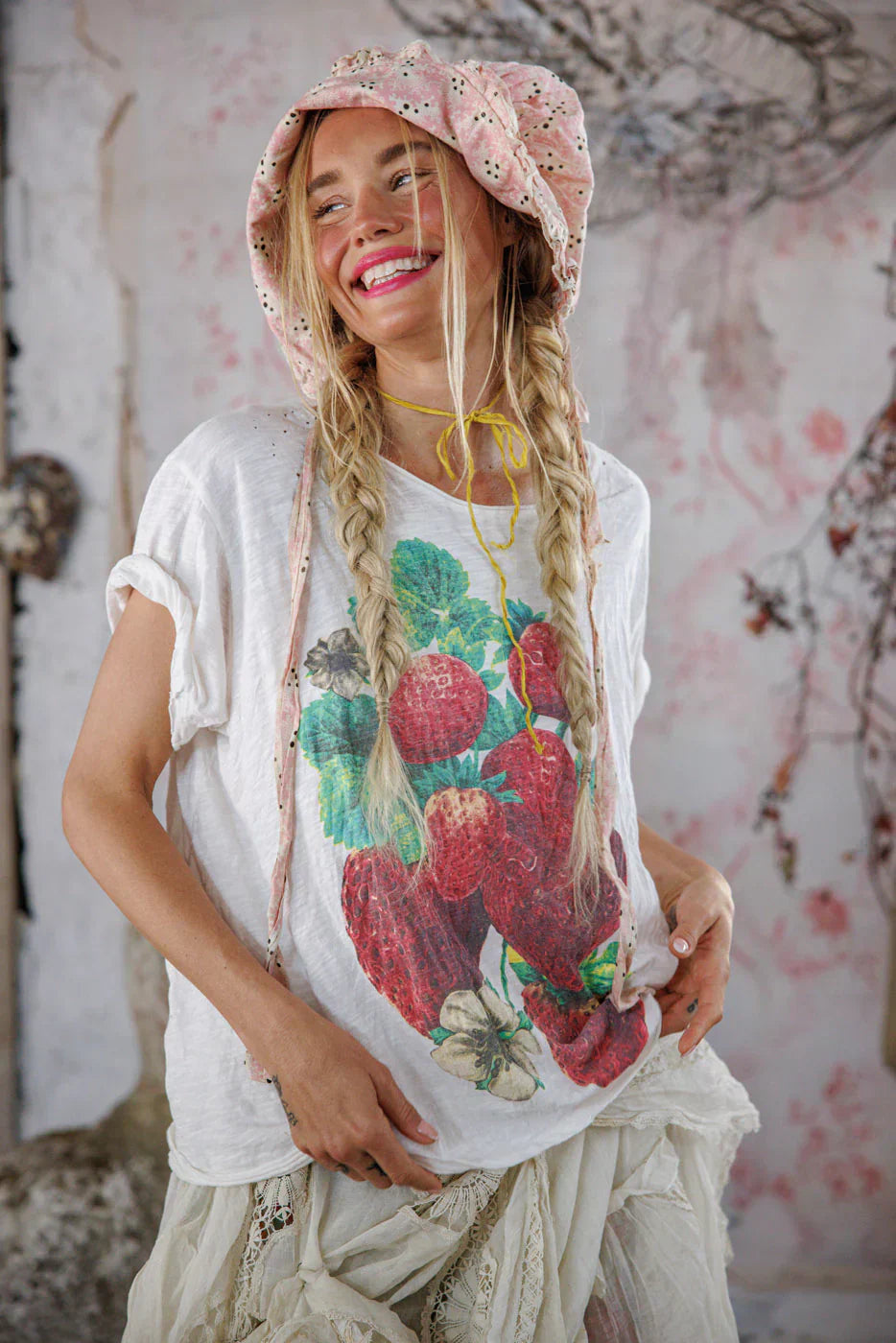 Strawberry Blooms T 2361 in True by MPearl