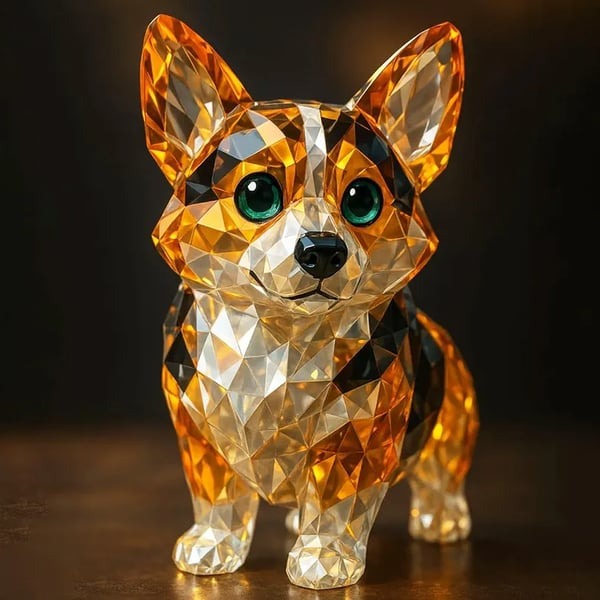Crystal Dog Figurine – Elegant Companion in Sparkling Form