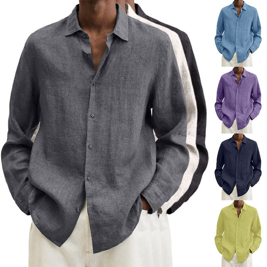 Men's Linen Long Sleeve Shirts