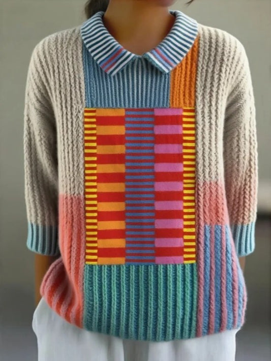 Women's Solid Color Casual 3/4 Sleeve Sweater