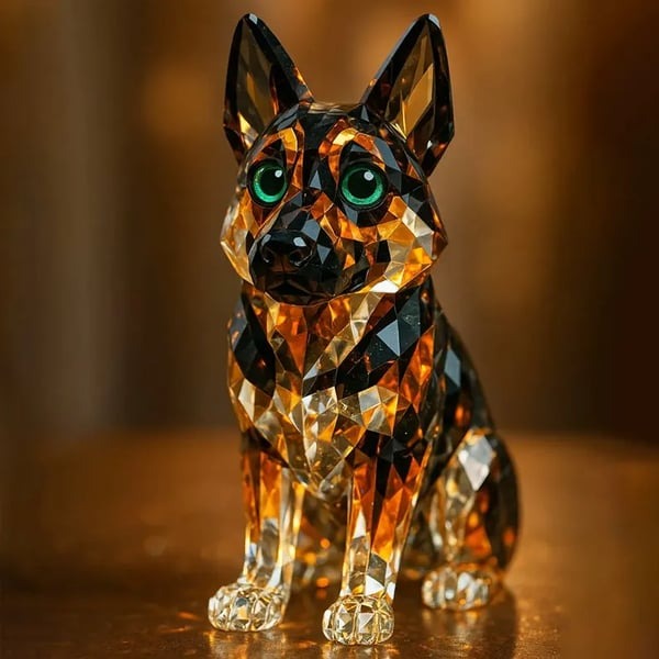 Crystal Dog Figurine – Elegant Companion in Sparkling Form
