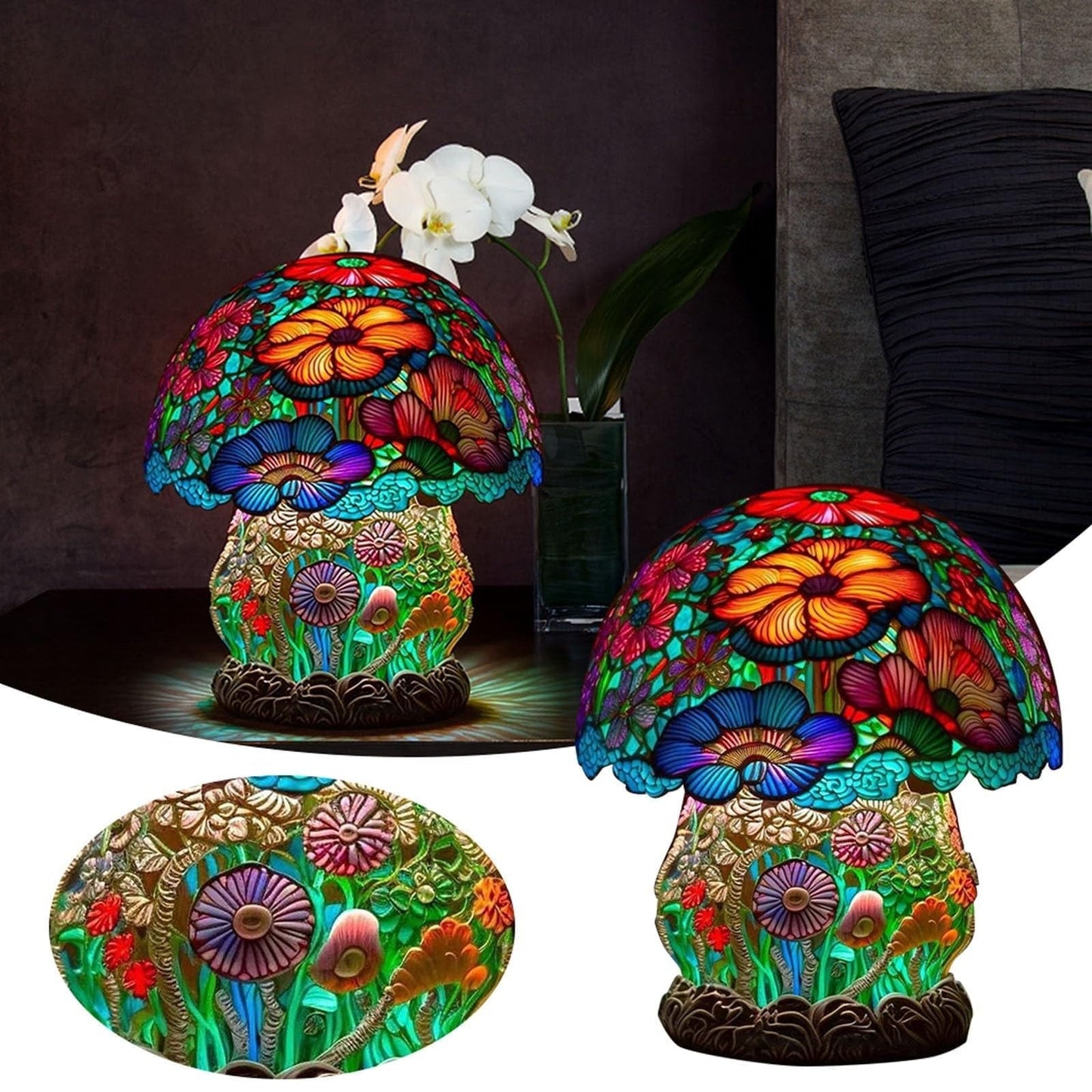 Painting Mushroom Table Lamp