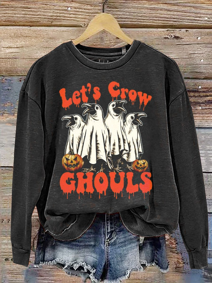 Let's Go Ghouls Halloween Art Print Casual Sweatshirt