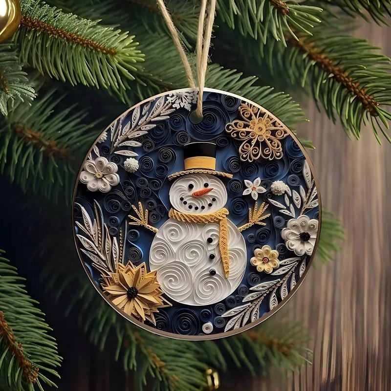 Flat Quilling Christmas Ornaments