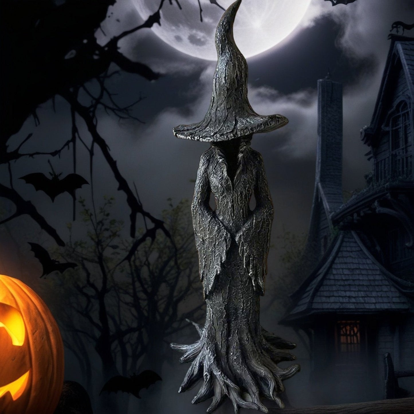 🧙‍♀️💫Hand-Painted Enchanting Witch Statue: The Guardian of Your Home