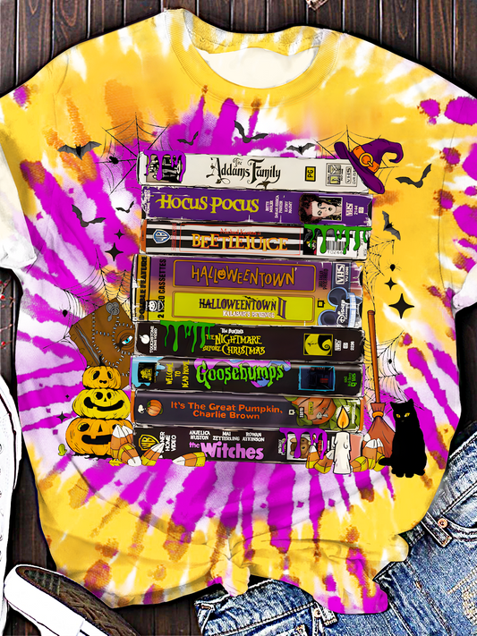 Halloween Movies Crew Neck T-shirt