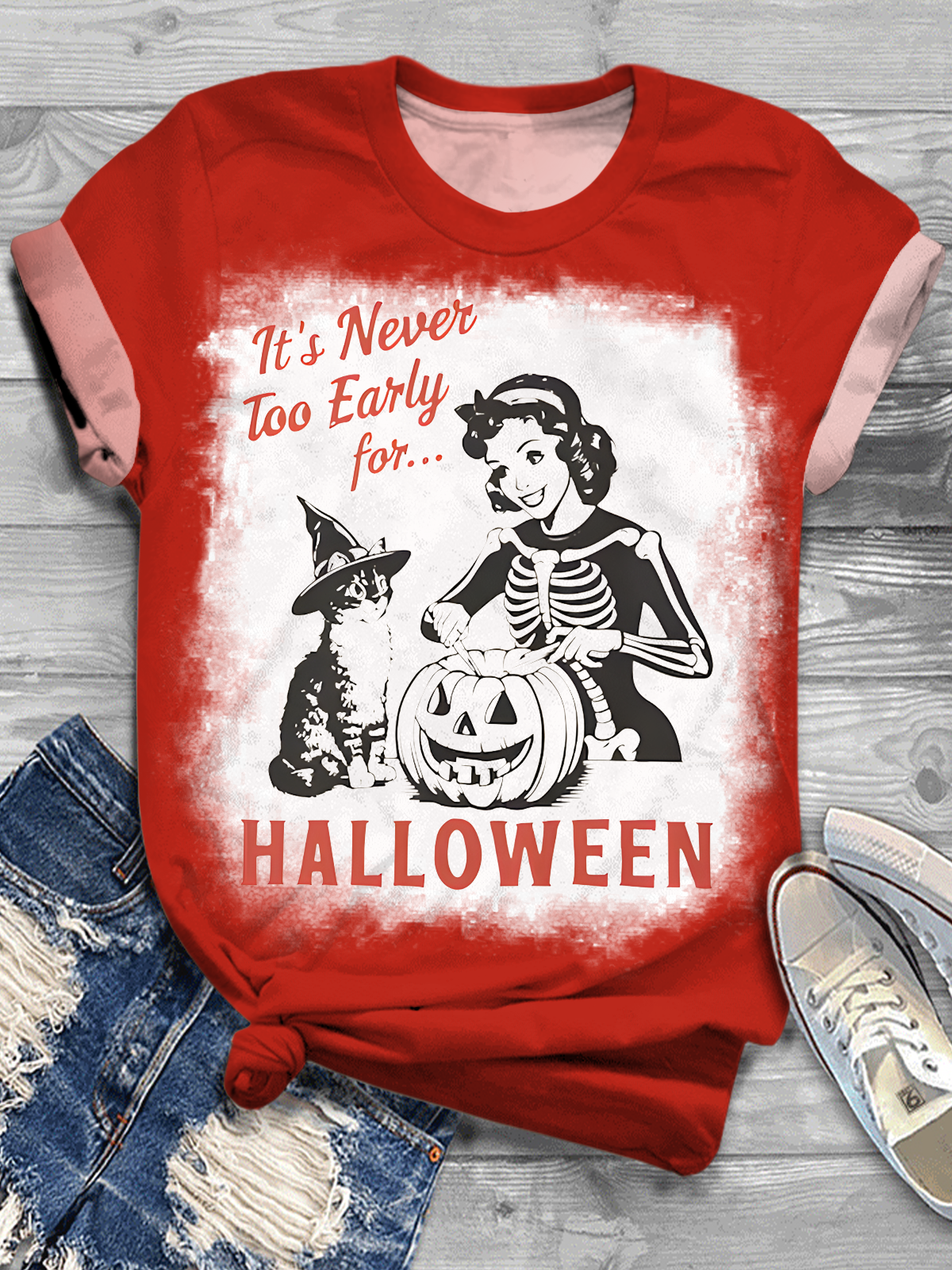 It's Never Too Early For Halloween Crew Neck T-shirt