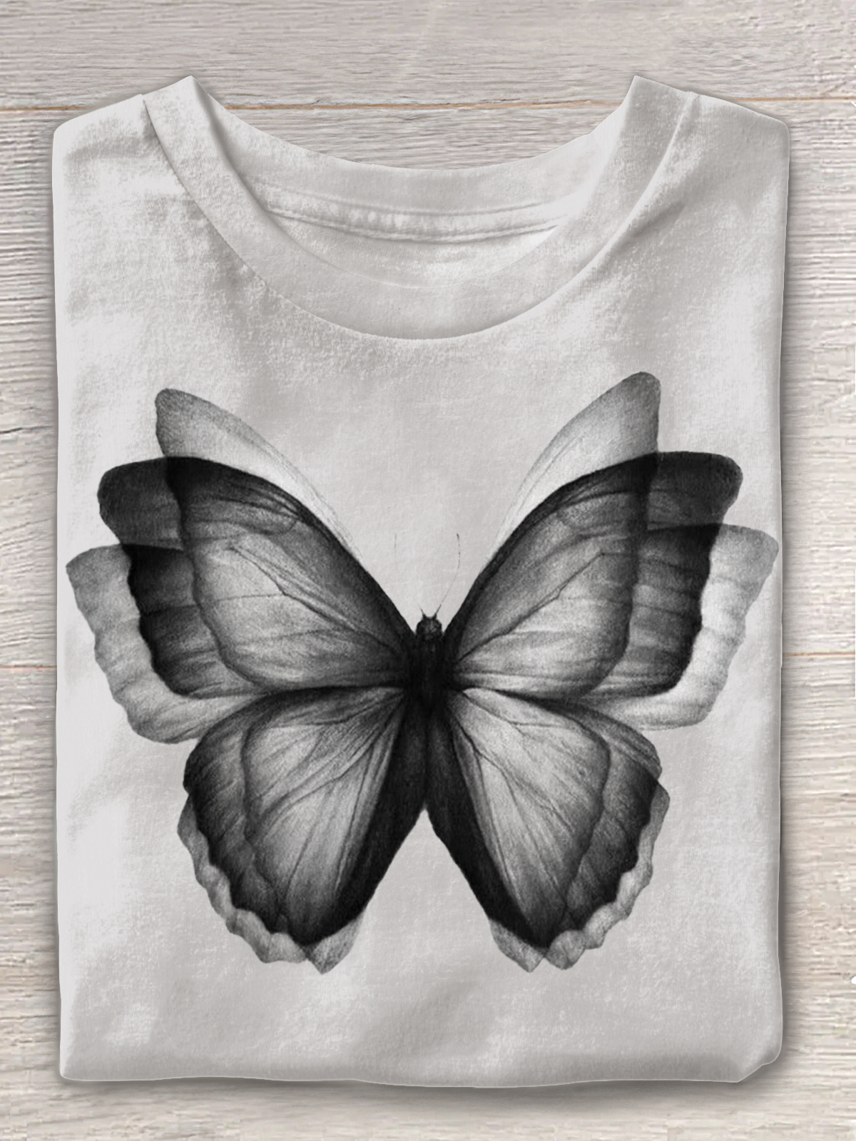 Abstract Butterfly Art Crew Neck T-shirt