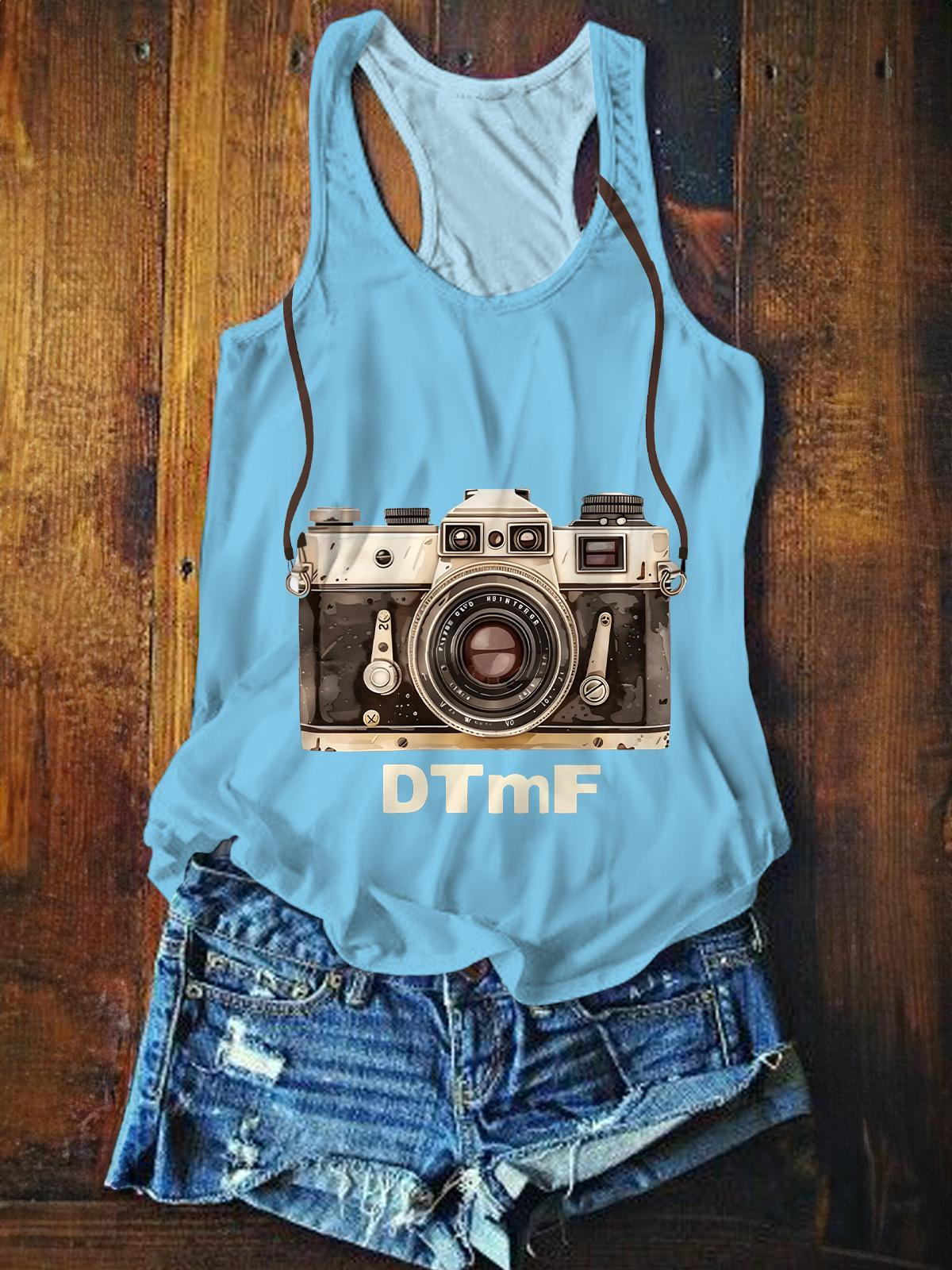 Bad Bunny Cartoon Print Combination Printed Casual Tank Top