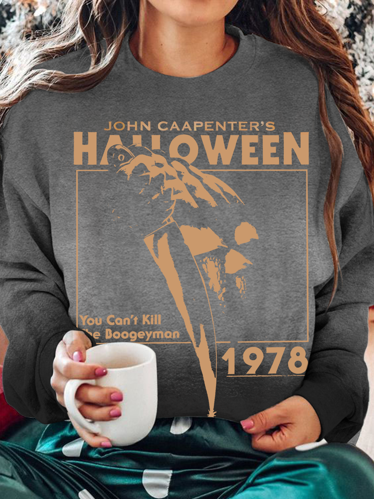 Halloween 1978 Michael Myers Printed Long Sleeve Casual Top