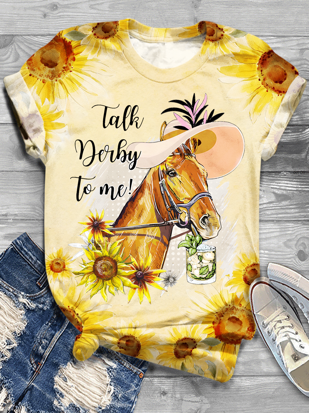 Talk Derby to Me Crew Neck T-shirt