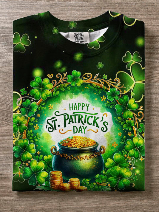Saint Patrick's day Lucky Coin Crew Neck T-shirt