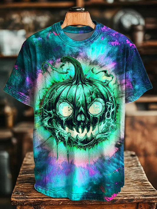 Halloween Horror Pumpkin Crew Neck T-shirt
