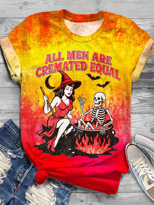 Halloween Witch Crew Neck T-shirt