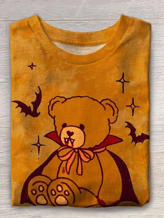 Halloween Bear Crew Neck T-shirt