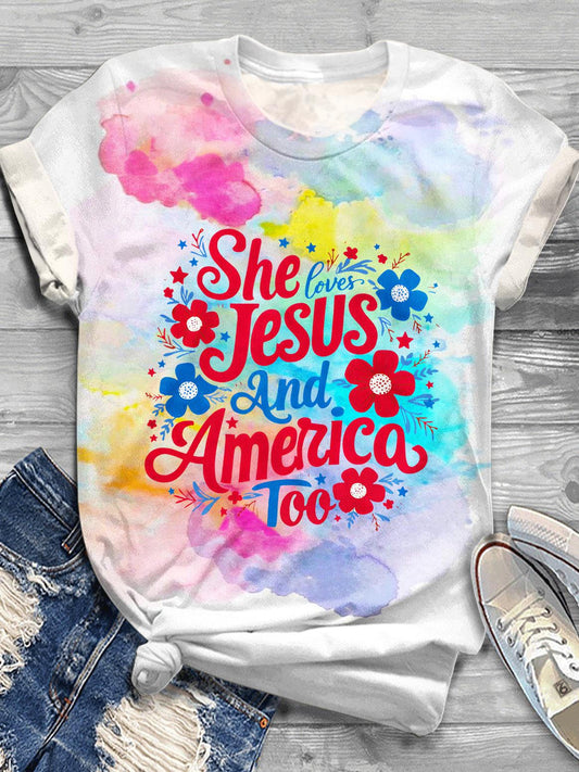 Comfort Colors 4th Of July Independence Day Crew Neck T-shirt