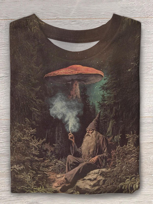 Retro And Quirky Prints Crew Neck T-shirt