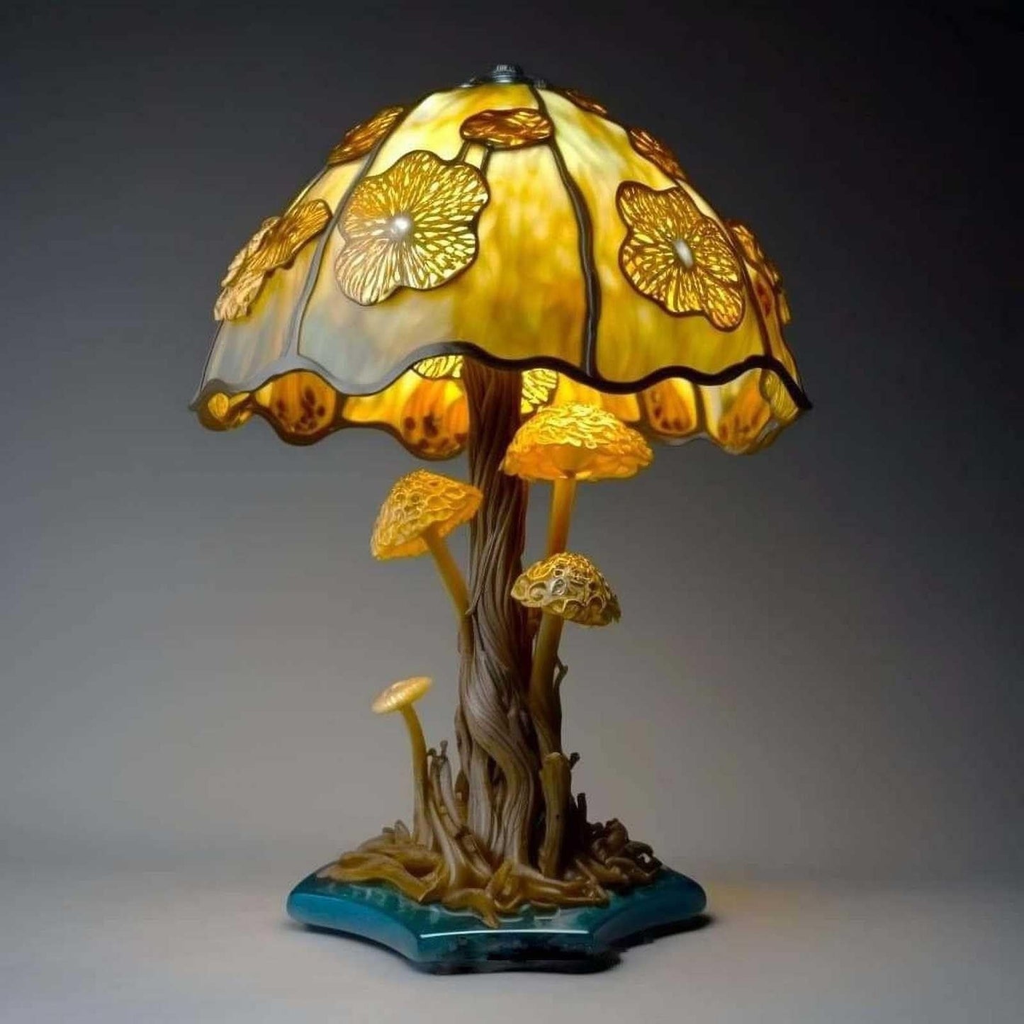 Painting Mushroom Table Lamp