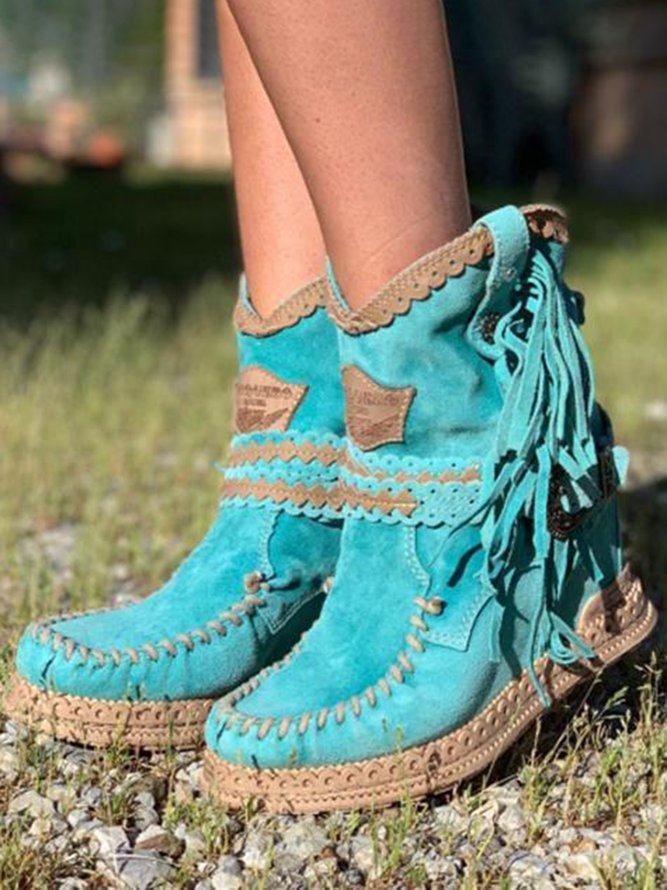 Tassel Suede All Season Boho Vintage Boots