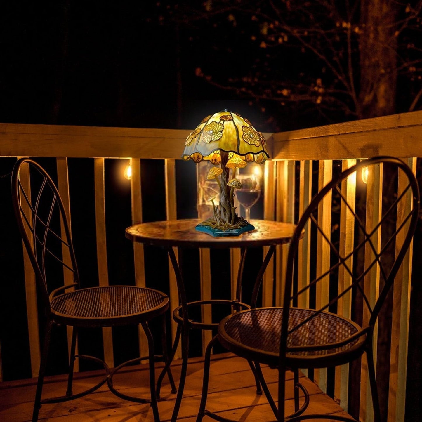 Painting Mushroom Table Lamp