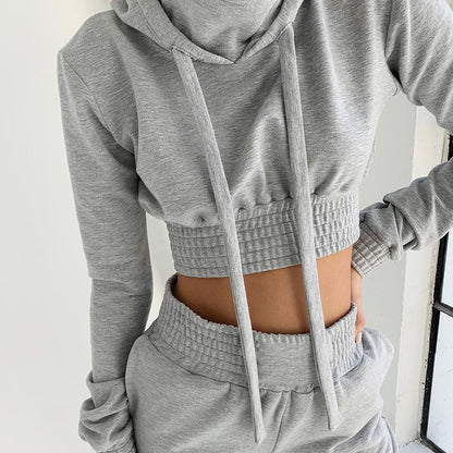 Women's Sports And Leisure Hooded Sweater Suit