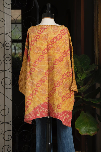 Kantha Pullover in Chic Zigzag
