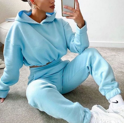 Two-piece Long-sleeved Sports And Leisure Sweater Suit