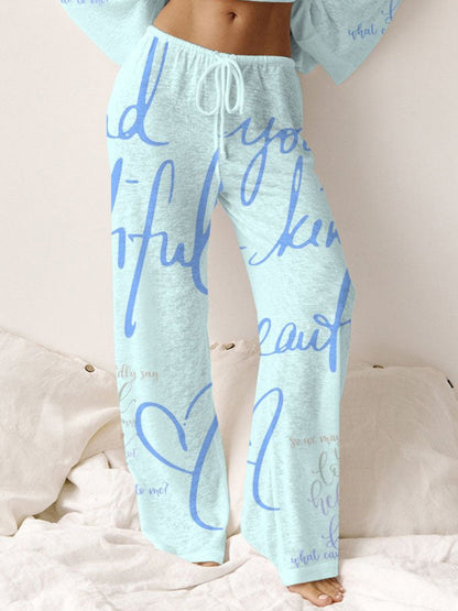 Women's Pink Long Sleeve Cotton Homewear Set