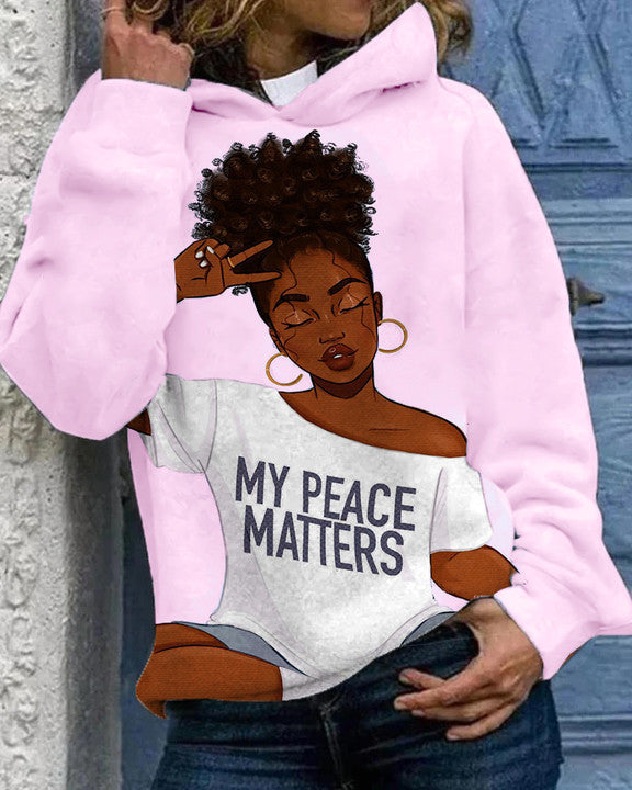 Black Girl My Peace Matters Unisex Hoodie