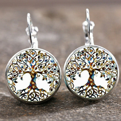 Time Stone Sunflower Earrings