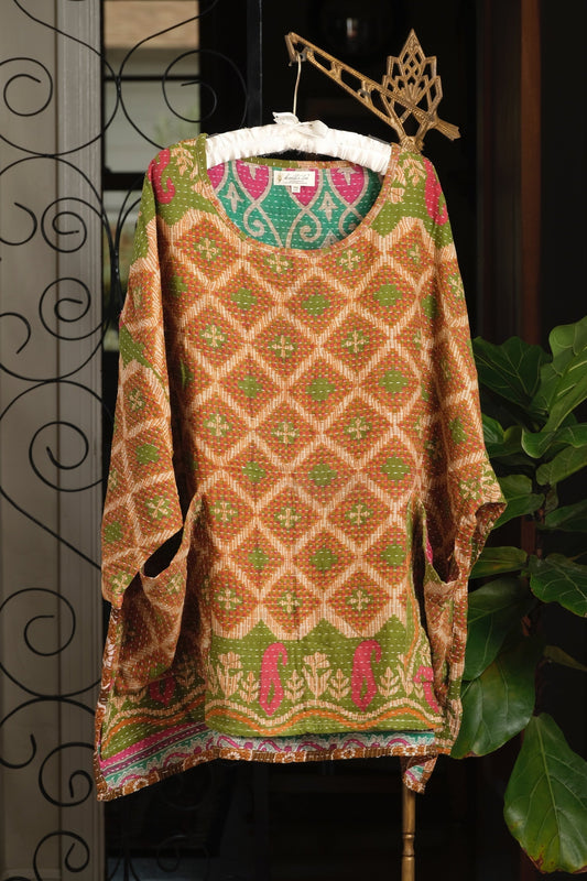 Kantha Pullover in Butterscotch Kiss
