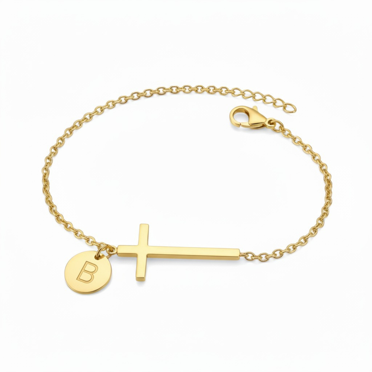Initial Bracelet "Cross"