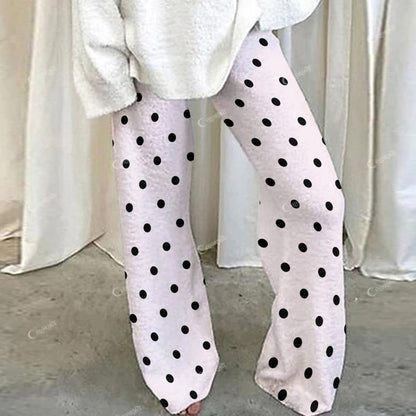 Colordate Polka Paws Funny Puppy Print Loungewear Set For Women