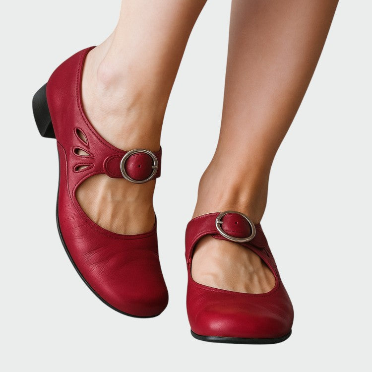 Sylvia - Buckle Mary Jane Shoes
