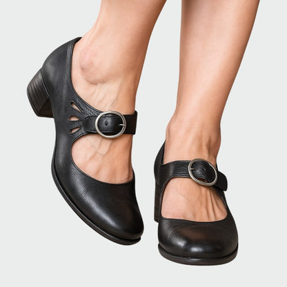 Sylvia - Buckle Mary Jane Shoes