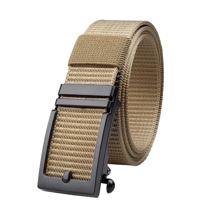 Men's toothless alloy automatic buckle thickened nylon belt